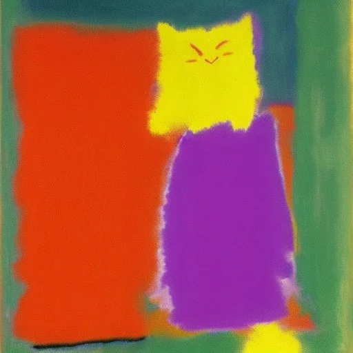 Romanian kitty in the style of mark rothko