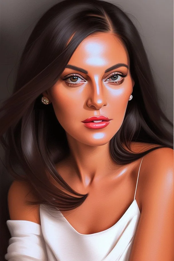 Extremely rich woman, attractive portrait