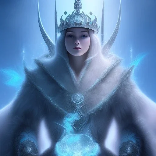 ice kingdom digital painting,a crystal - clear ice, majestic, ice fractal, Fantasy, Illustration,Character Design, magician