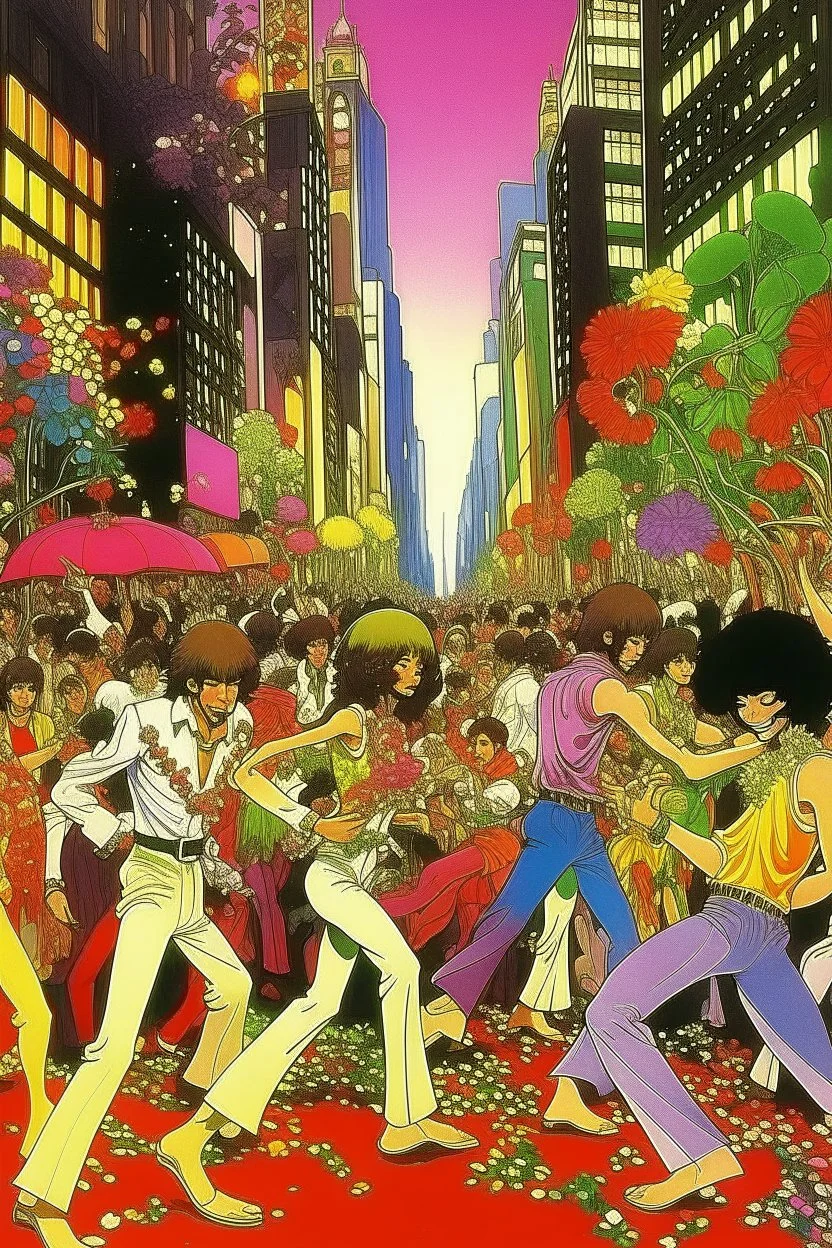 disco grooves abstract subliminal lmfao party new york city bar paradise jungle flowers cool DANCING STYLE OF HIROKU OGAI