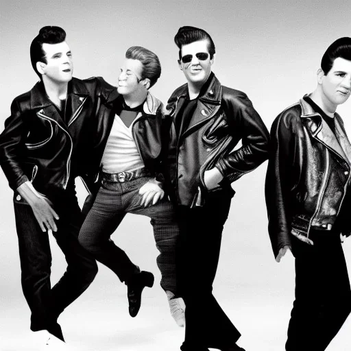 a 50s Greaser ROCK BAND