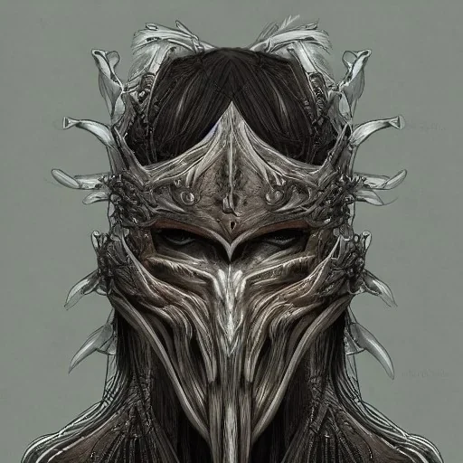 elden ring character head and shoulders intricate headgear ultra sharp illustration