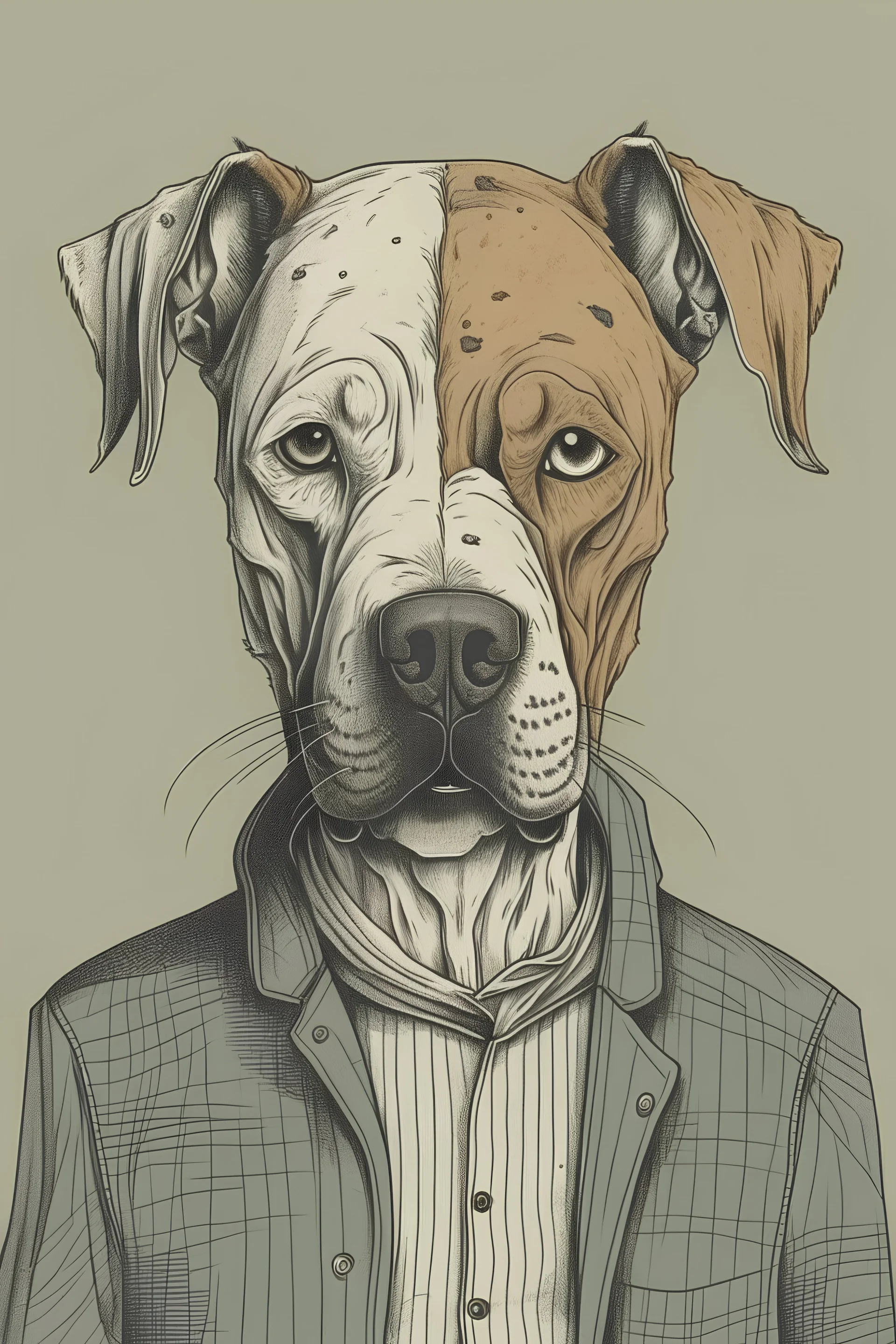 human with dog's head