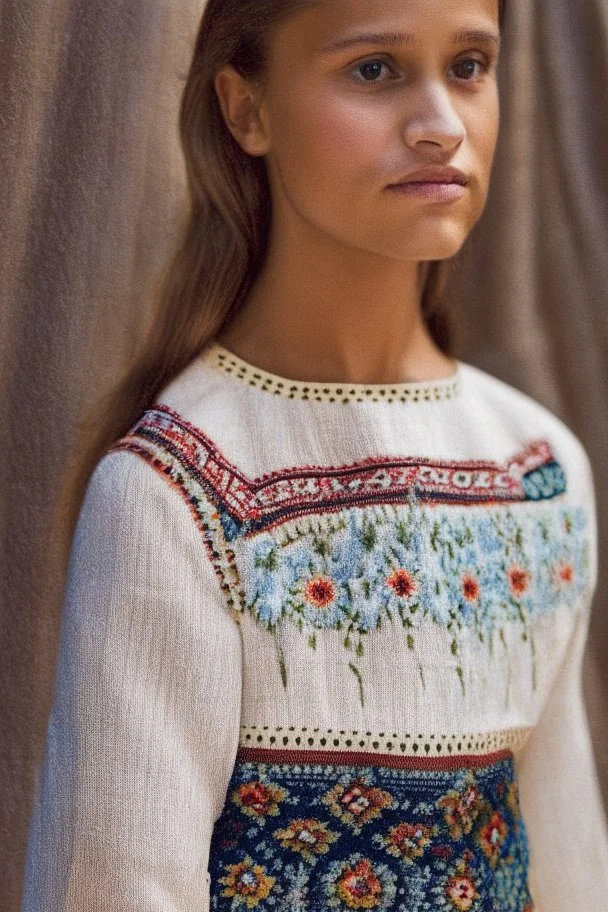 Hand sewn and embroidered extremely cute Alicia Vikander