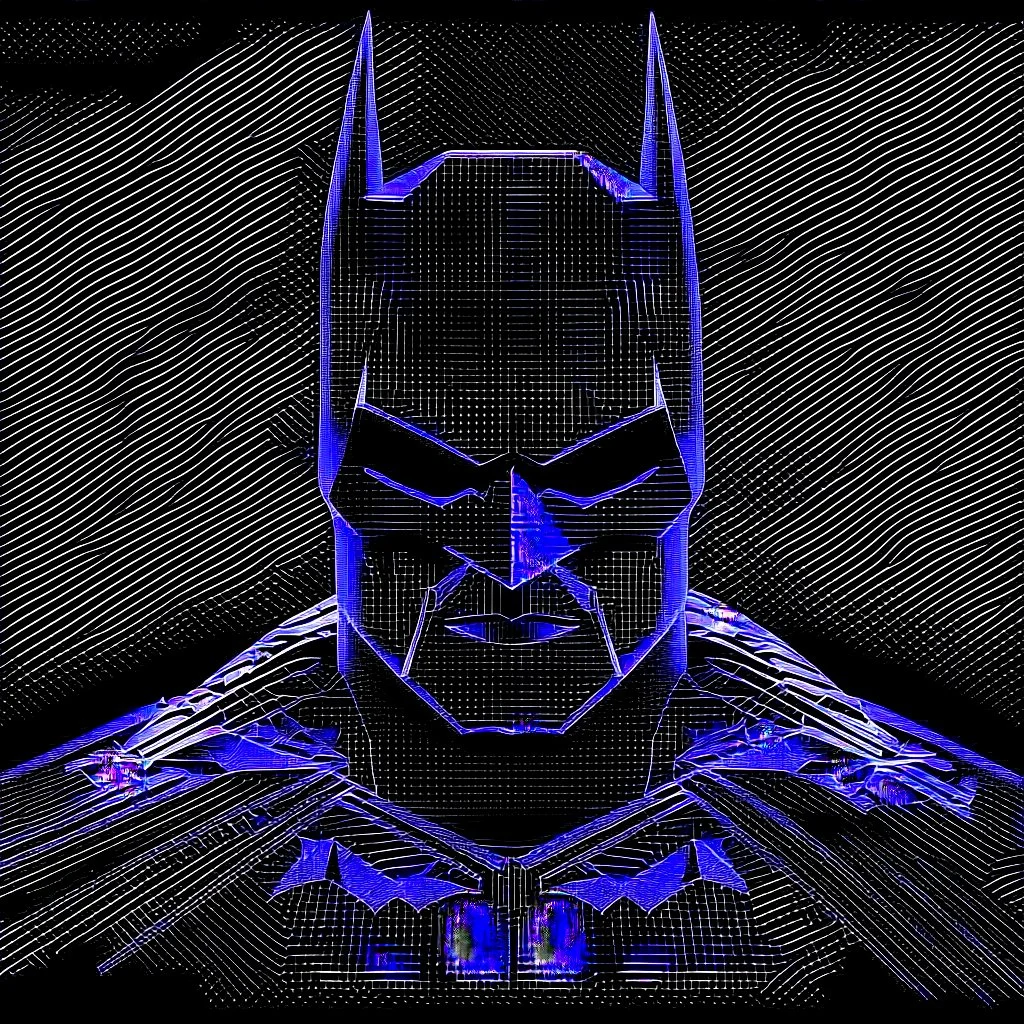 Batman, аrte lineal, fondo negro