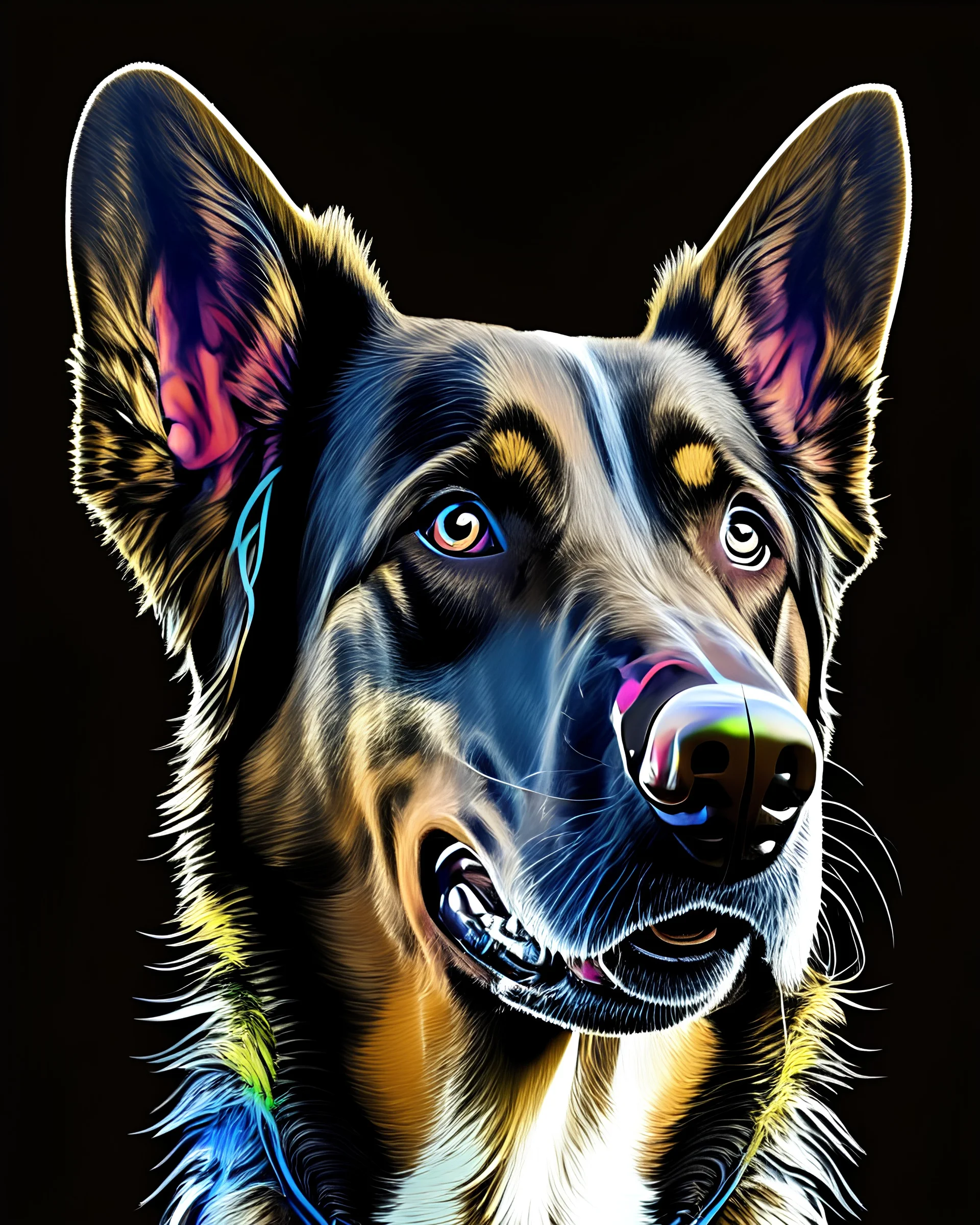 Hermoso perro coherente Arte pop 4k