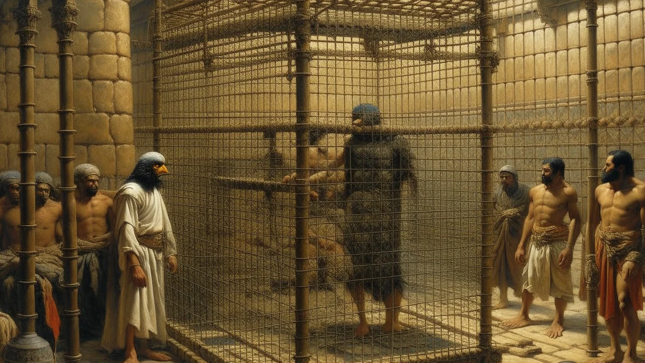 rich prisoner egyptian behined cage