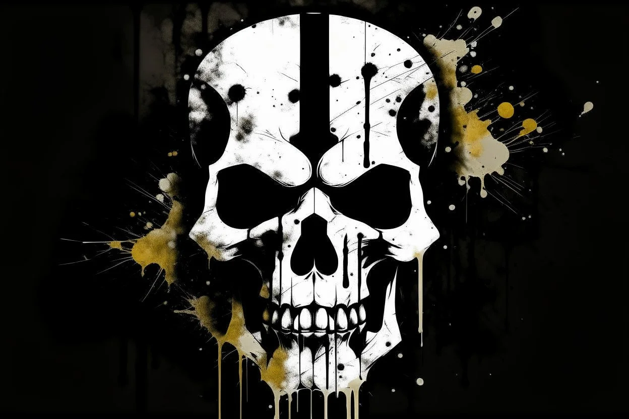 punisher skull the style of banksy