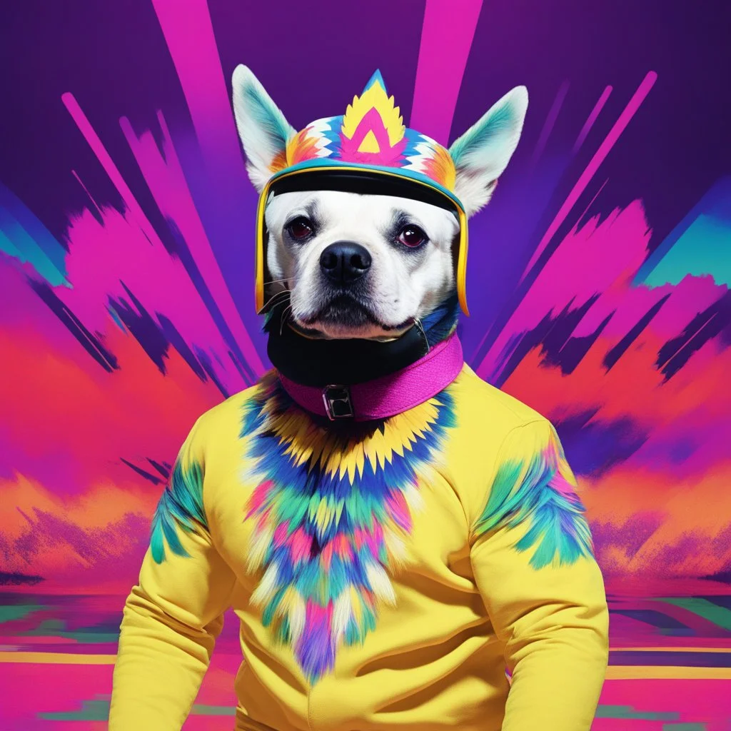 [glitched Mil Mascaras' acid trip] Will Nipper the doggy give a big shove? This rhythm really fits like a snug glove Like a box of positives is a plus, love As the Tribe flies high like a dove