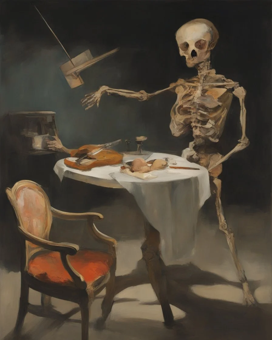 human body, universe-like table,complex surgical instruments mixed with human body-like musical instruments,minimalism,Painting By Adrian Ghenie, Rene Magritte, Salvador Dali, Lucian Freud