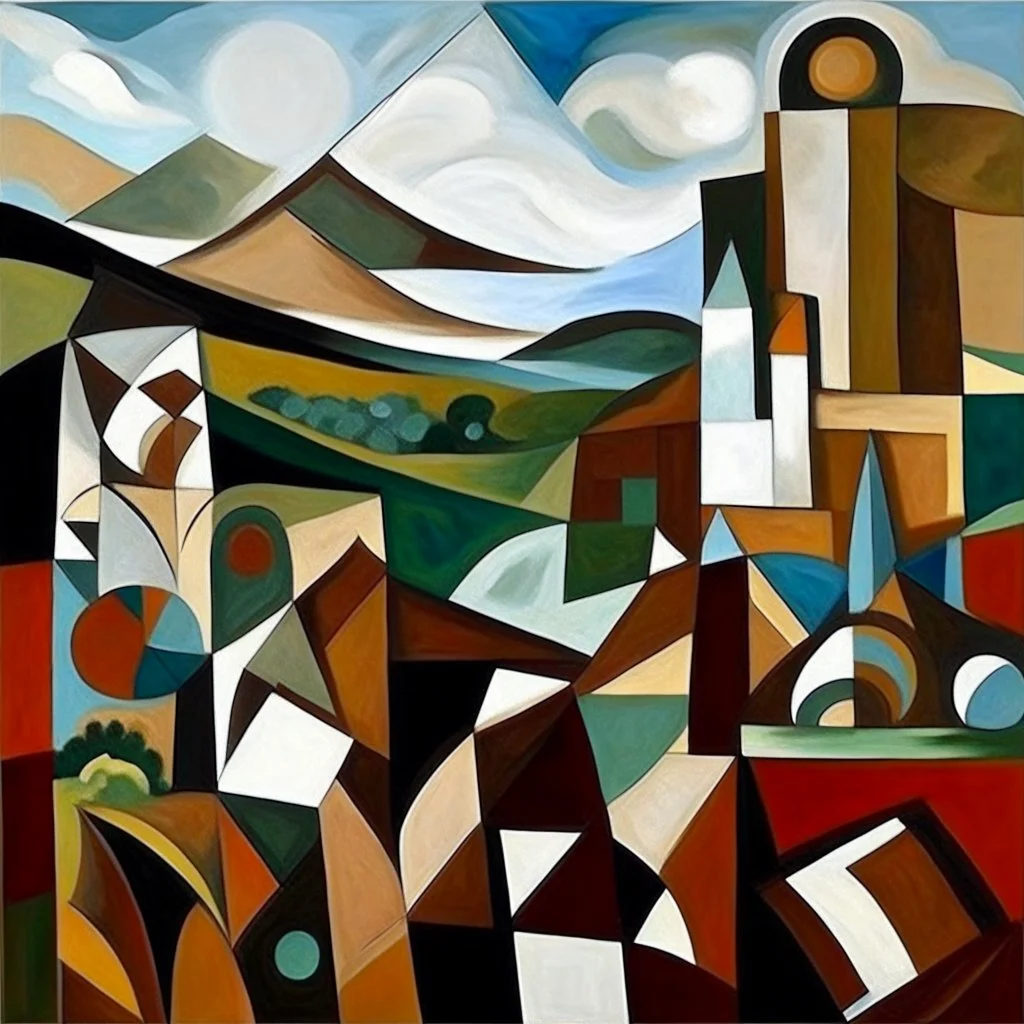 picasso landscape more browns cubism