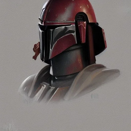 portrait of a young mandalorian bounty hunter from star wars expanded universe by greg rutkowski, highly detailed portrait, digital painting, artstation, concept art, smooth, sharp foccus ilustration,