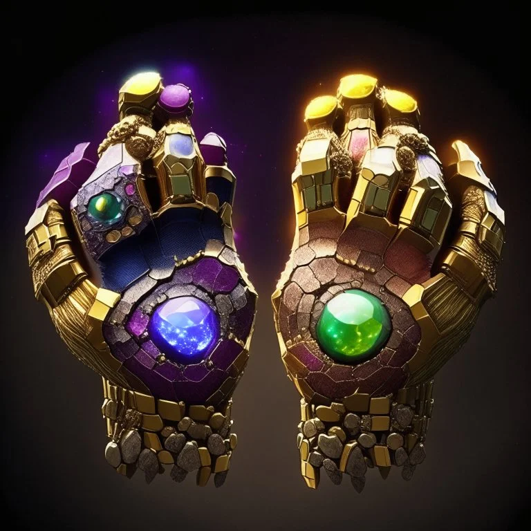 Two infinity gauntlets contain six infinity stones, one of which is made with nano In the hands of a powerful man