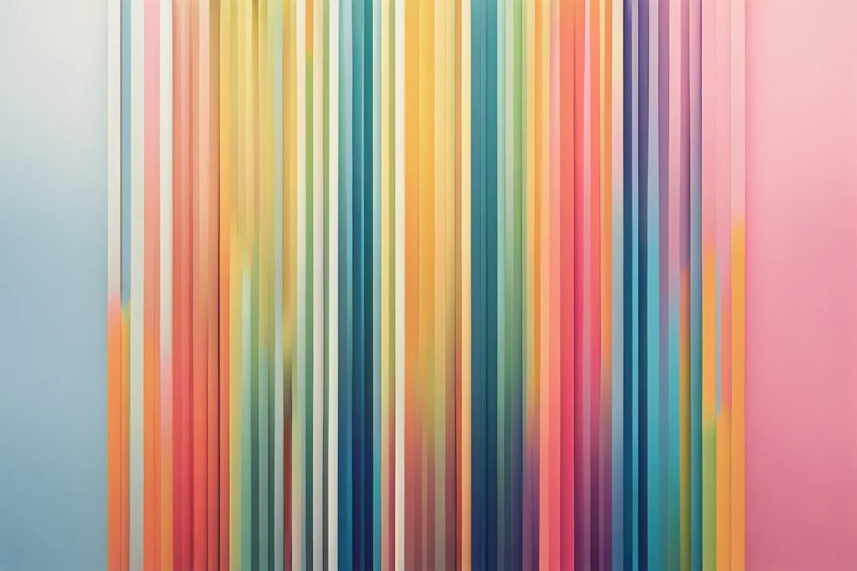 minimal clean thick vertical lines each line has different colour creating nice colour gradients representin modern summer