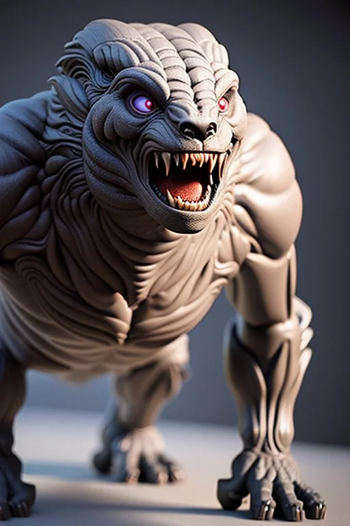 Alien werewolf, cinema lighting, cinema 4d, octane render, 3d render, incrate detailed,fantasy art, photo realistic,