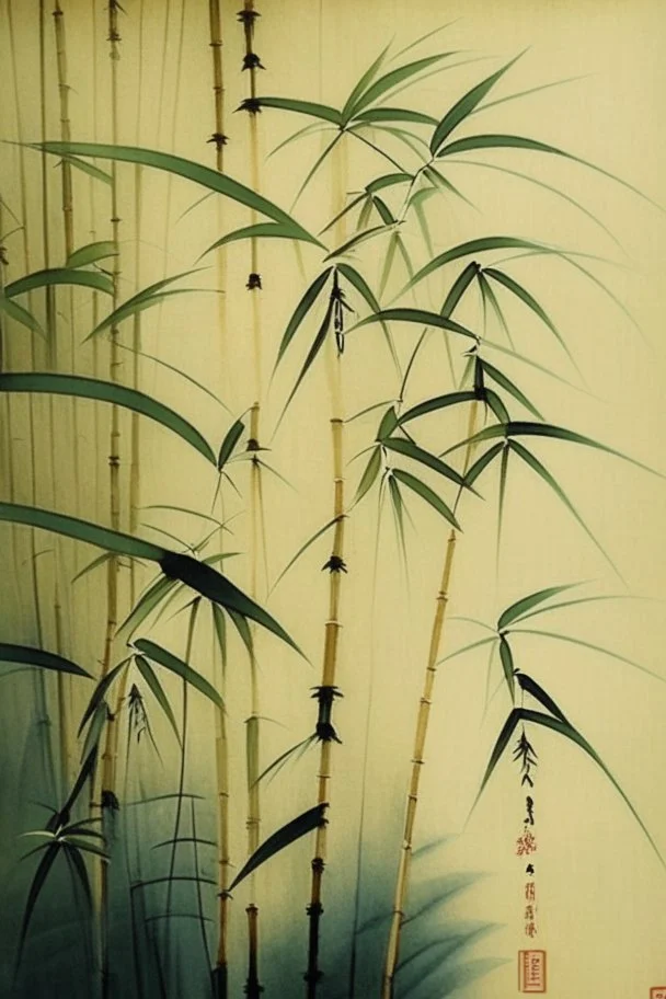 bamboo style chinese painting