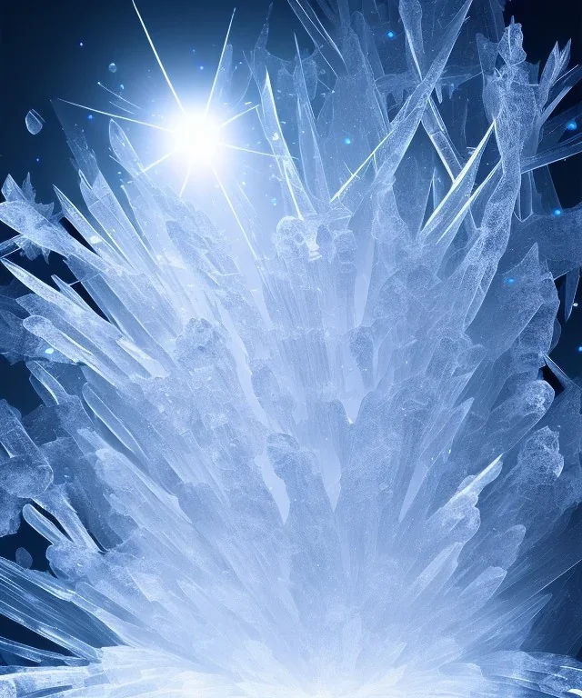 celestial, ice crystals, snow, icicles, reflections