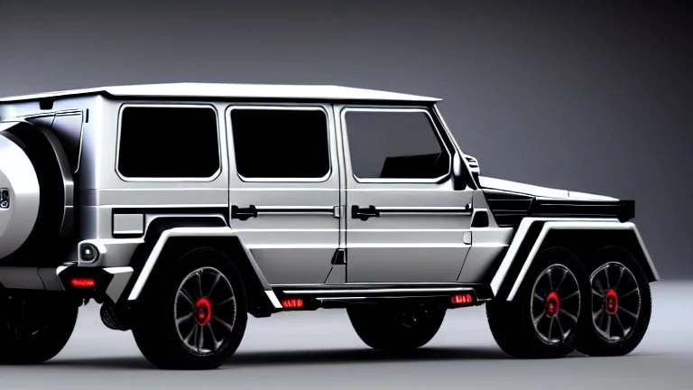 Armored Futuristic G-Class, Photorealistic,4k, Rear View, works for a pc wallpaper