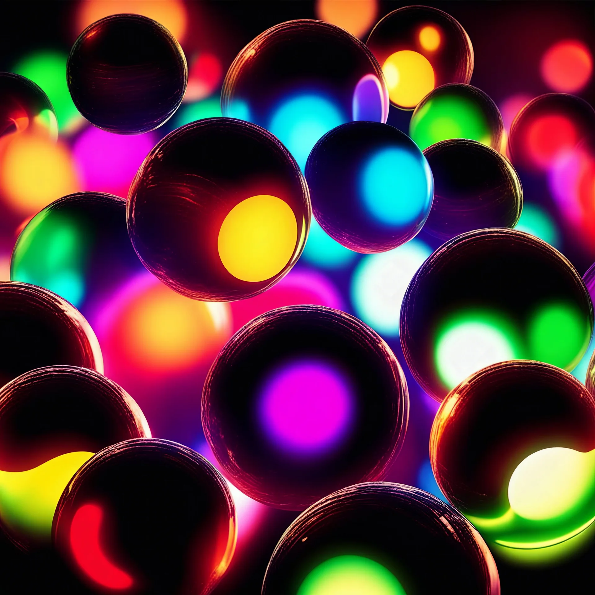 colored ball, light glow game, vibrant background