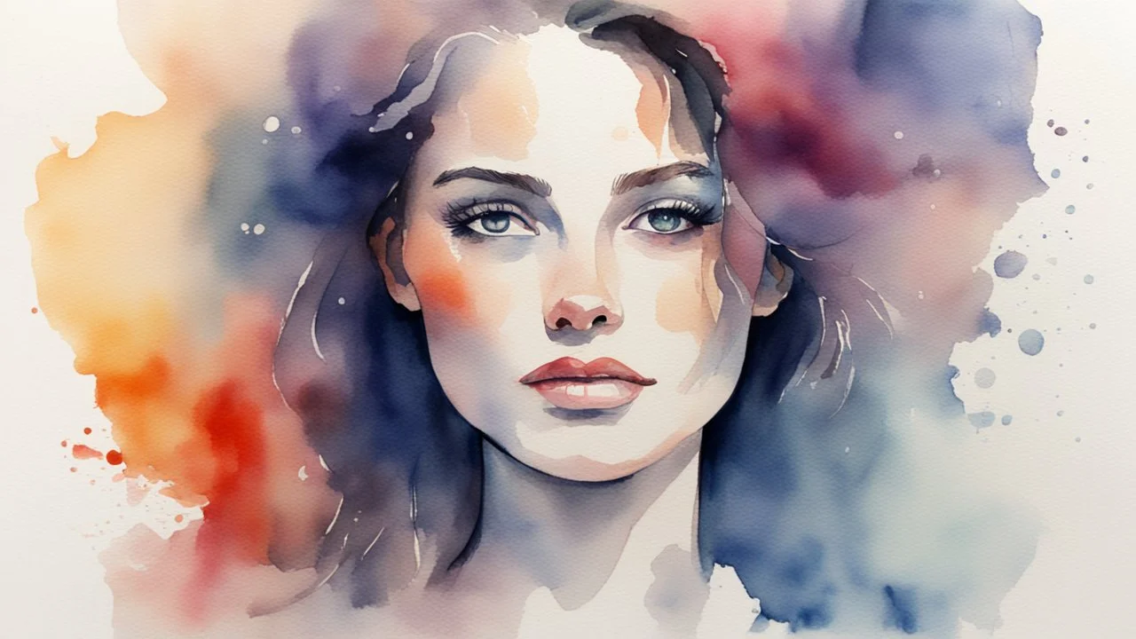 woman watercolor