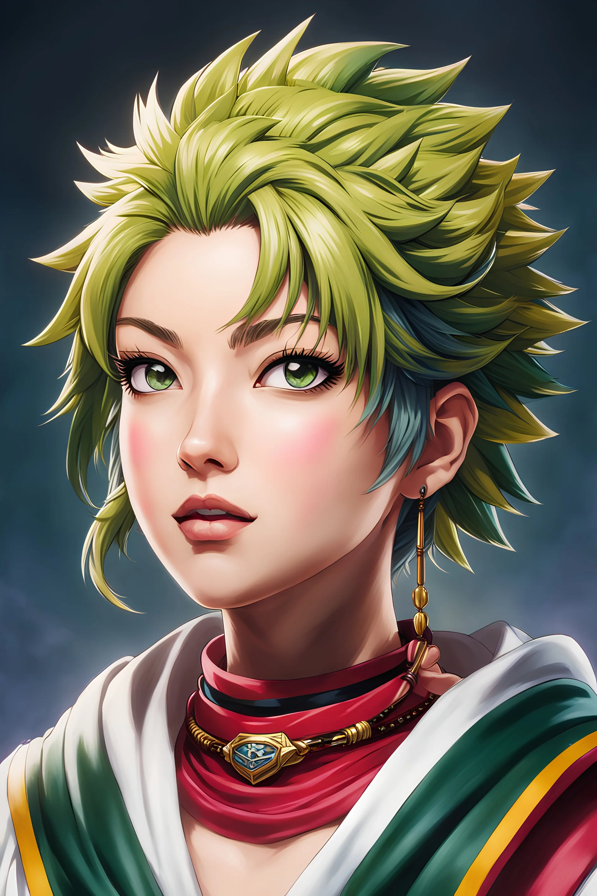 Highly detailed portrait of Toga Himiko from My Hero Academia, by Bryan Lee O'Malley, inspired by Capcom