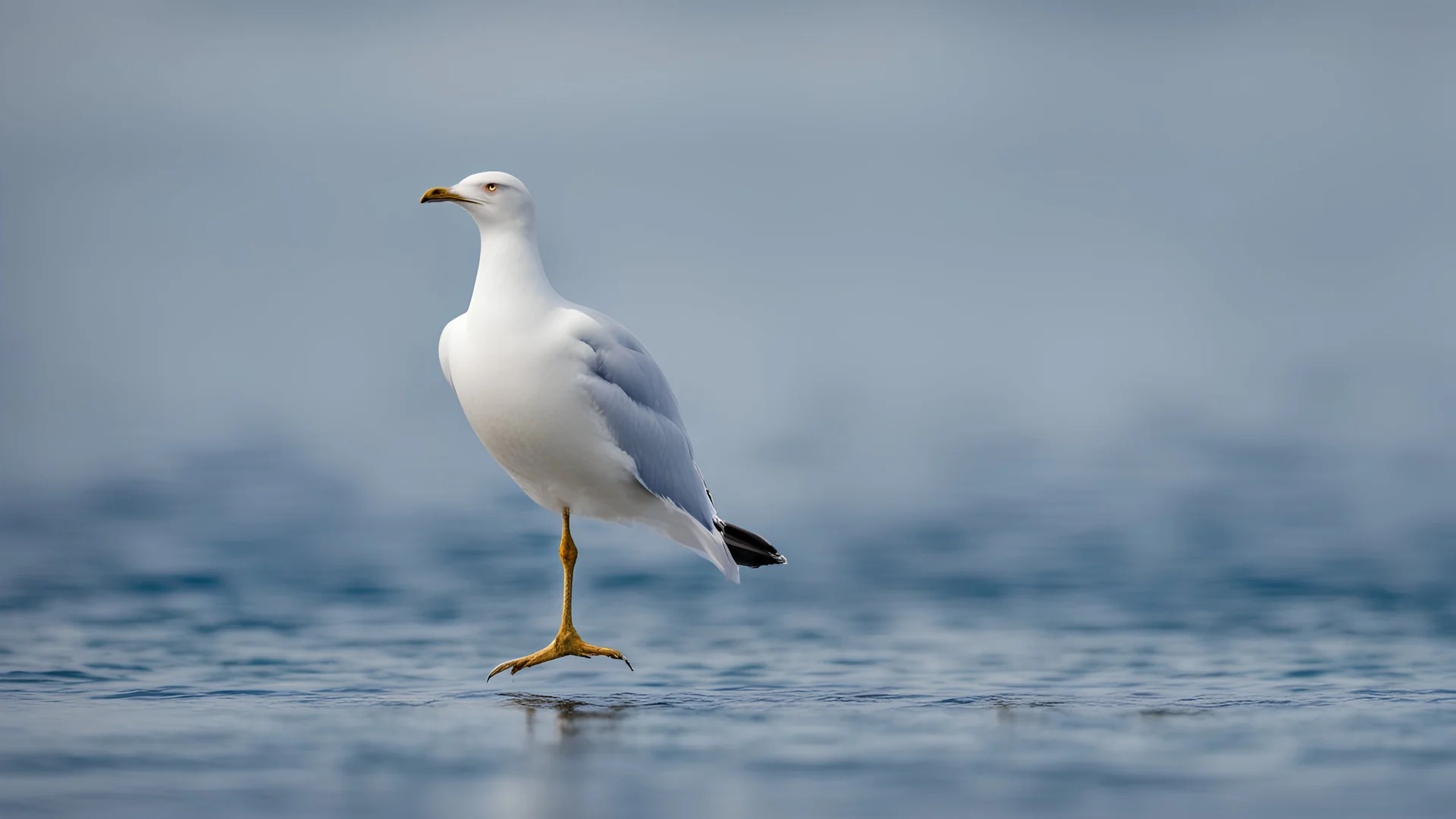 seagull in blue