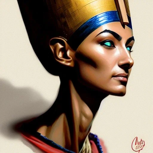 nefertiti artgerm,greg rutkowski style