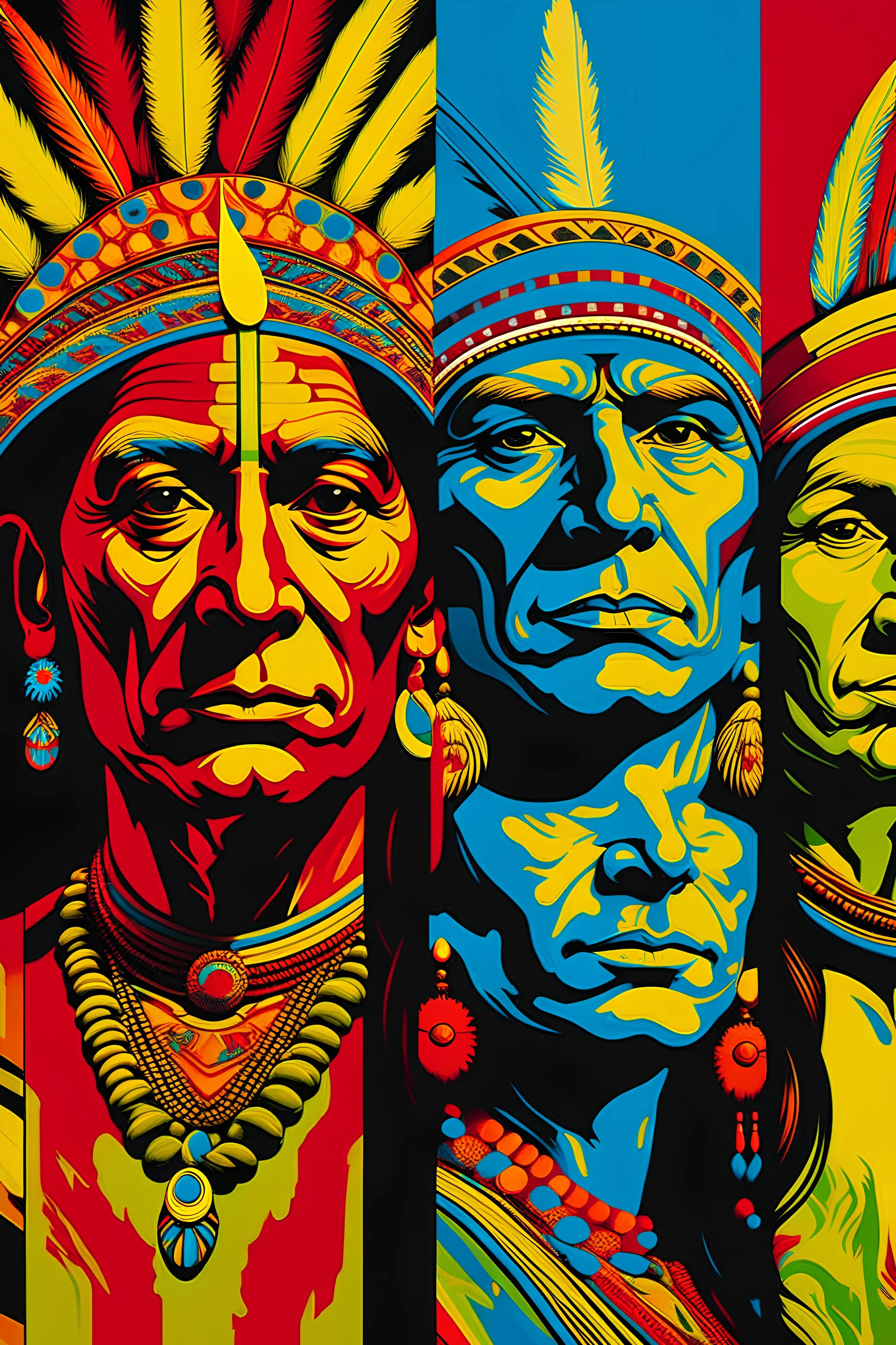 Pop Odyssey: A Time-Traveling Pop Art Extravaganza" native Americans