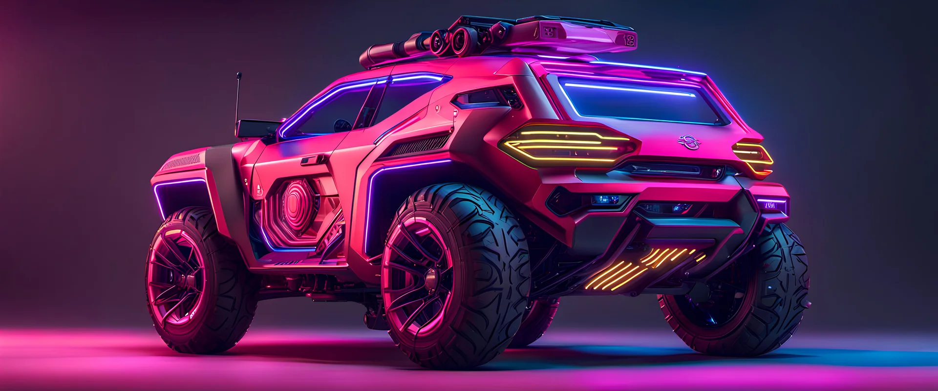 Expressively detailed and intricate 3d rendering of a hyperrealistic : cyberpunk vehicle, neon light, dystopian, side view, symetric, artstation: award-winning: professional portrait: fantastical: clarity: 16k: ultra quality: striking: brilliance: amazing depth: masterfully crafted.