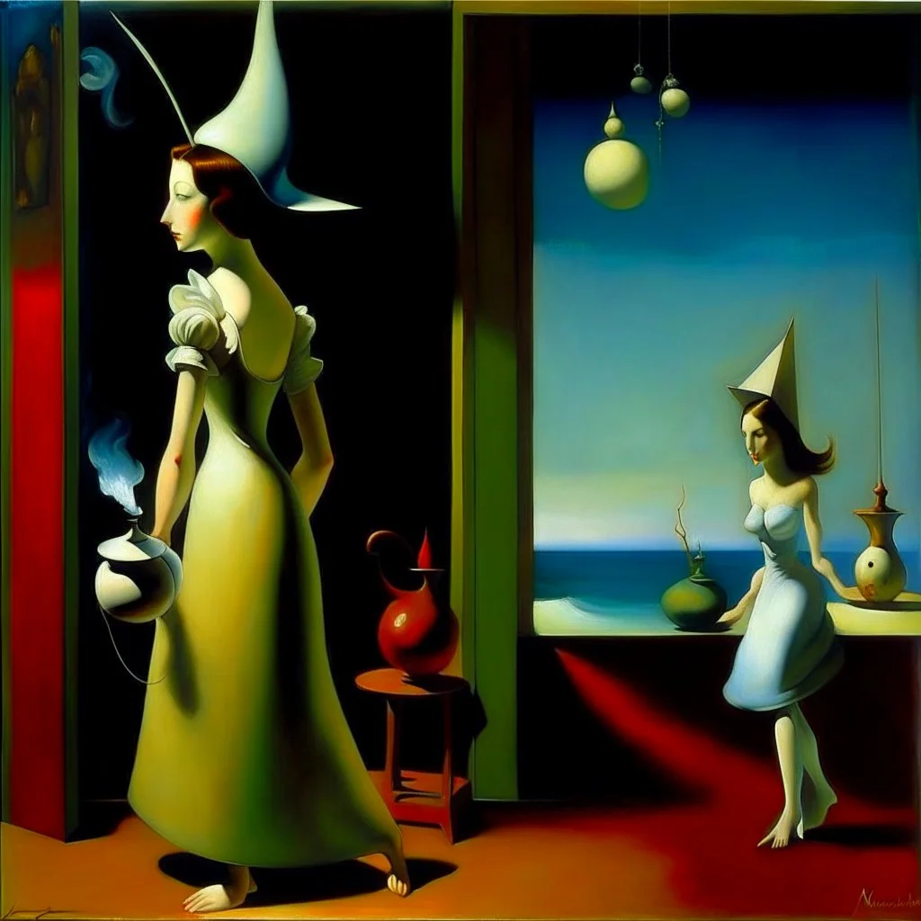 magic woman, Edward Hopper , Yves Tanguy