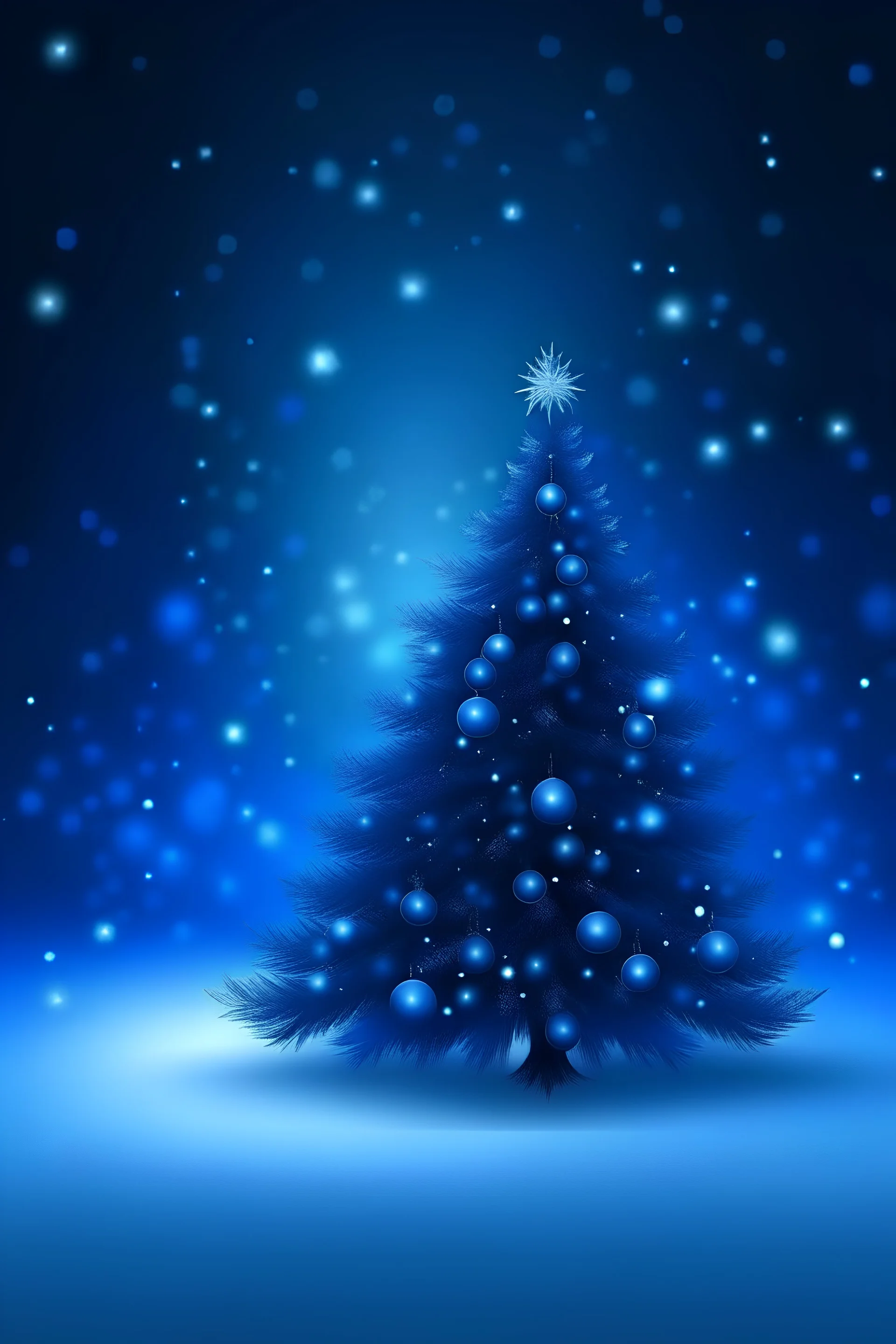 christmas tree background blue