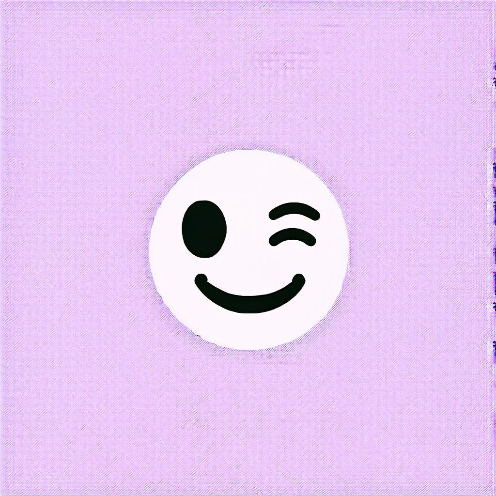 AI LOGO simple, winking face happy