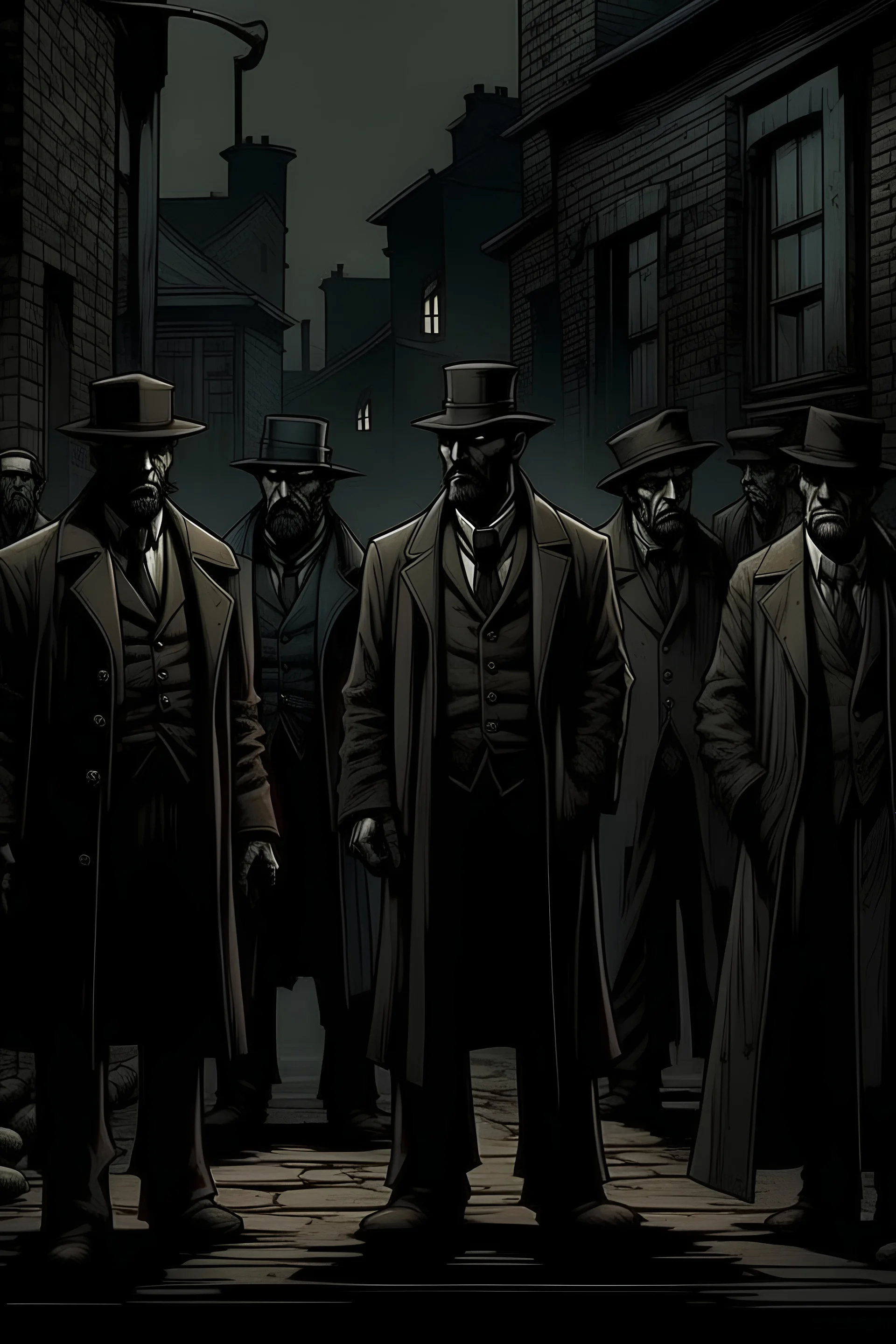Dark, Moody The Gangs Of New York type comic book art