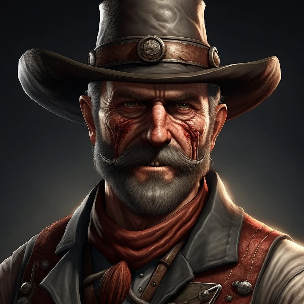 wild west clean surgeon grimdark realistic