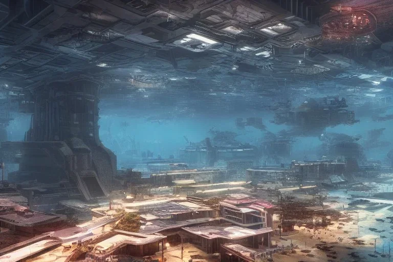 dystopia under water city