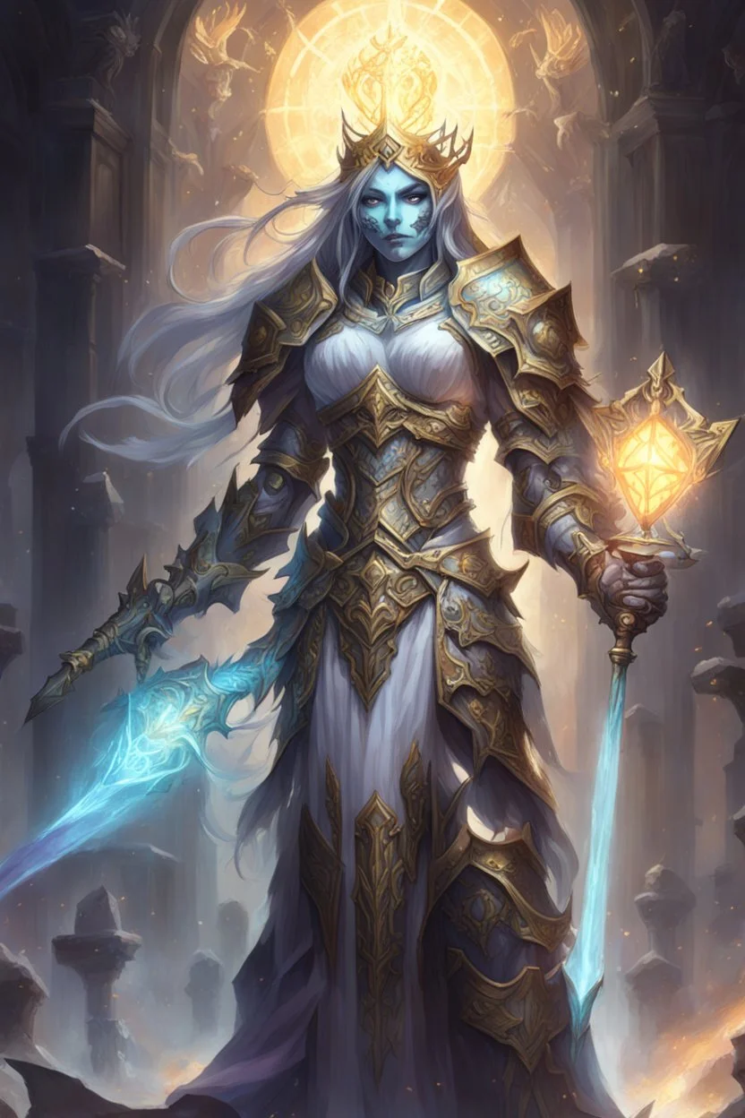 undead paladin serving a goddess of light