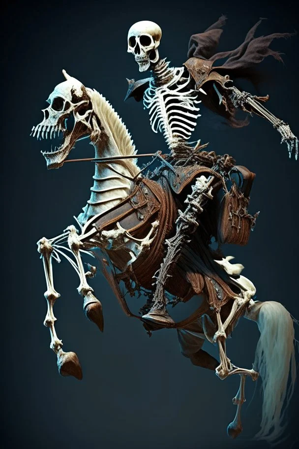 skeleton rider medival