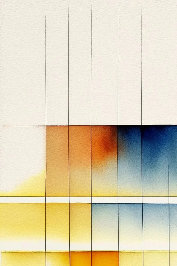 Abstract watercolour painting in the style of Agnes Martin