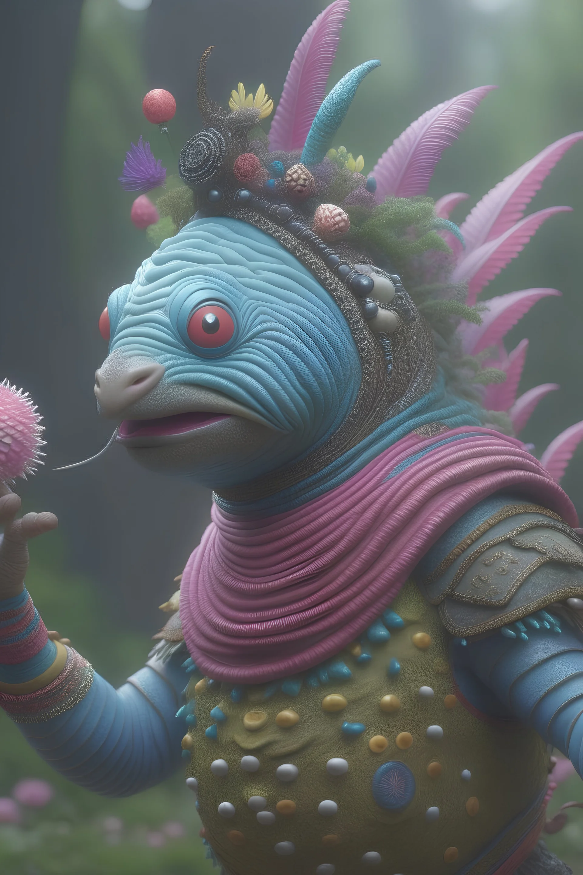 Piñata creature , 3d 4k octane render, lifelike, photorealistic, artstation, illustration, smooth, sharp focus, ornate, intricate, complex, highly detailed, digital painting, smooth, art by tom bagshaw, akihiko yosh