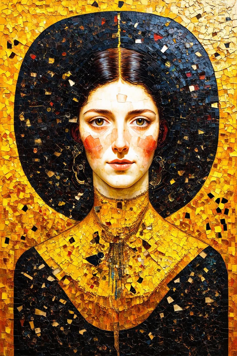 Finding the pieces of yourself you left behind; a neo-surrealistic, expressionistic, steampunk version of Gustav Klimt