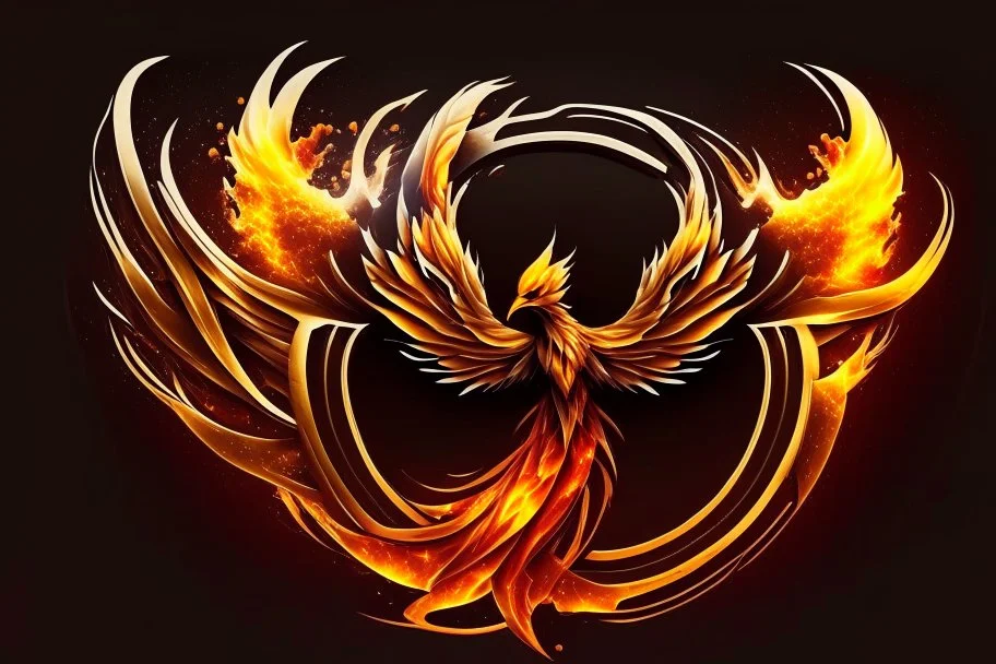 Phoenix like infinity logo