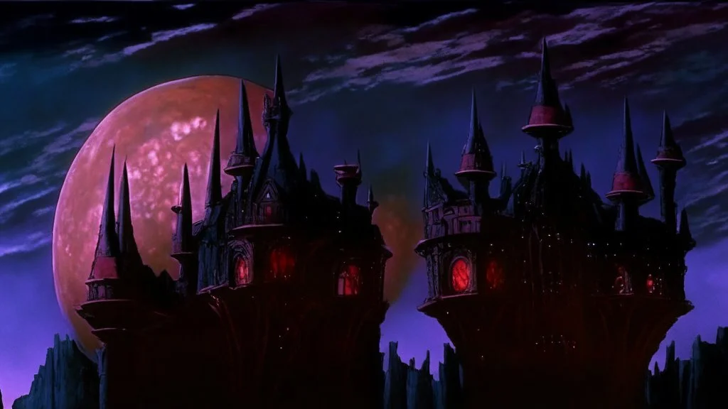 castle at night