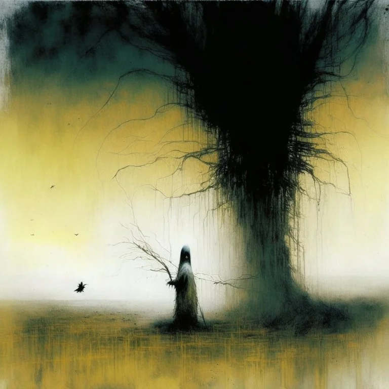 sound of silence by Gabriel Pacheco and Stephen Gammell and Ray Johnson, warm colors, weirdcore, never-before-seen quiet horror