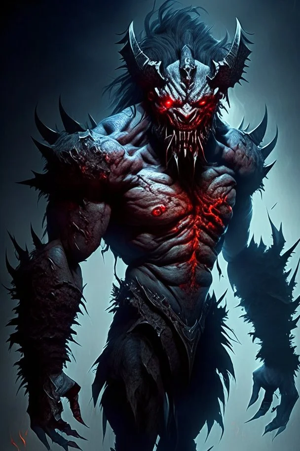 humanoid monster demon brutal beast warrior