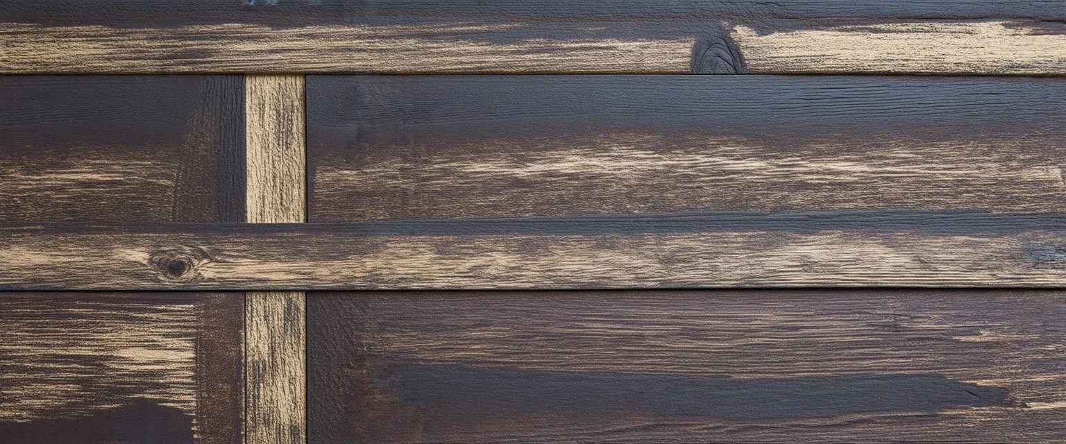 wooden planks painted dark brown