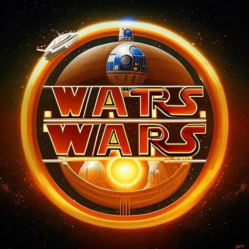 logo with only the letters 'STAR WARS', atmospheric, intricate, epic fantasy, ornate, 3D, cinematic lightning