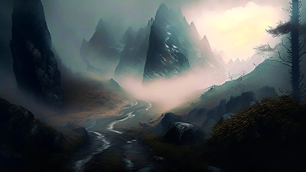 trail through the misty mountains