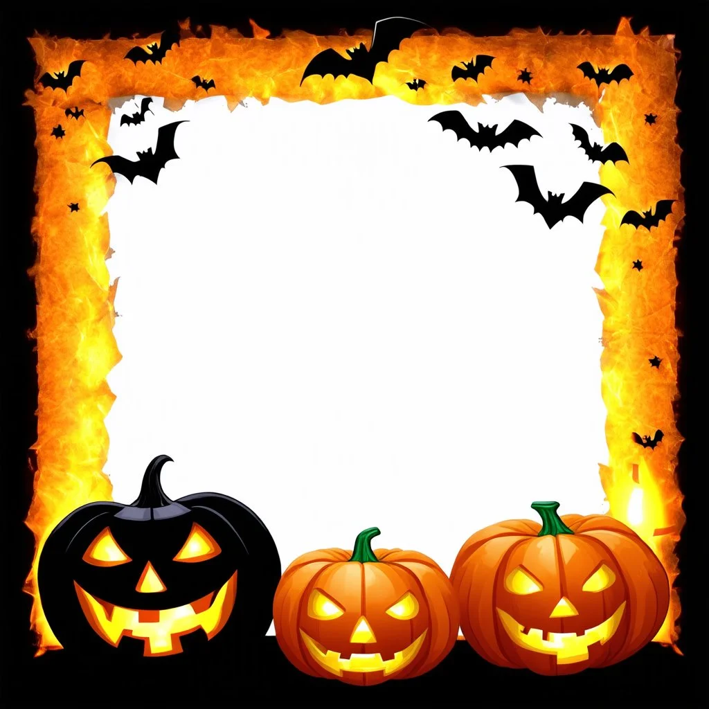 A Halloween picture frame for the Halloween school with a light background to remove