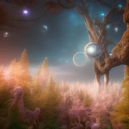 magical creature, Mysterious cosmic backdrop, celestial ambience, soft lighting, unreal engine 5 volumetric lighting, intricate details, realistic style, 8k resolution