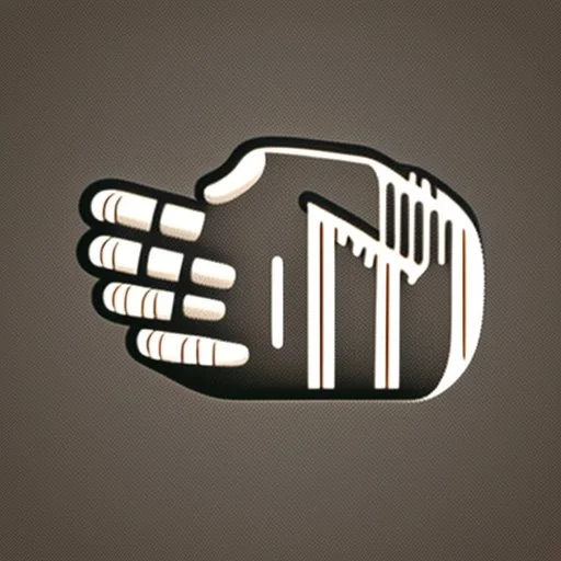 a simple logo of an hand thumb up, line, flat, vector icon